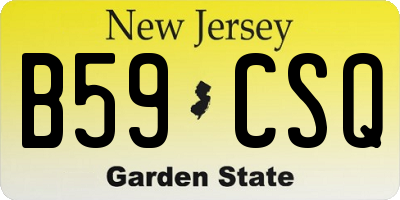 NJ license plate B59CSQ