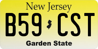 NJ license plate B59CST