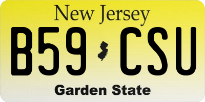 NJ license plate B59CSU