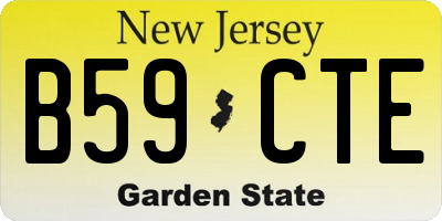 NJ license plate B59CTE