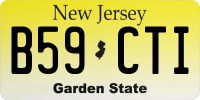 NJ license plate B59CTI
