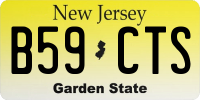 NJ license plate B59CTS