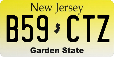 NJ license plate B59CTZ