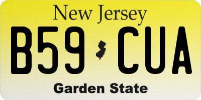 NJ license plate B59CUA