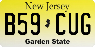NJ license plate B59CUG