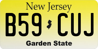 NJ license plate B59CUJ