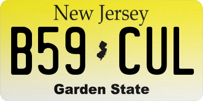 NJ license plate B59CUL