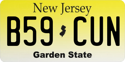 NJ license plate B59CUN