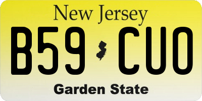NJ license plate B59CUO