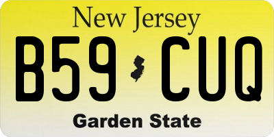 NJ license plate B59CUQ