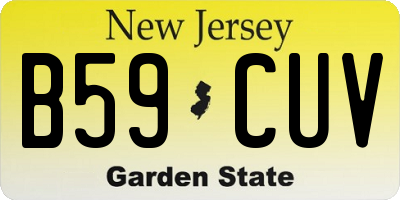 NJ license plate B59CUV