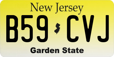 NJ license plate B59CVJ