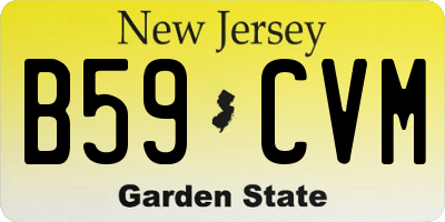 NJ license plate B59CVM