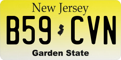 NJ license plate B59CVN
