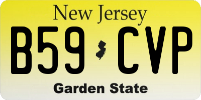 NJ license plate B59CVP
