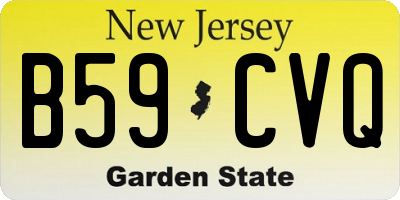 NJ license plate B59CVQ