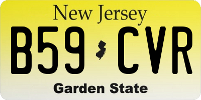 NJ license plate B59CVR
