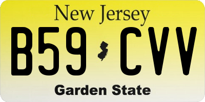 NJ license plate B59CVV