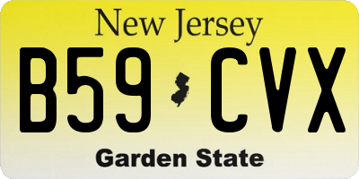 NJ license plate B59CVX