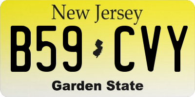 NJ license plate B59CVY