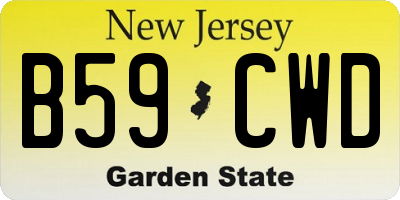 NJ license plate B59CWD