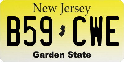NJ license plate B59CWE