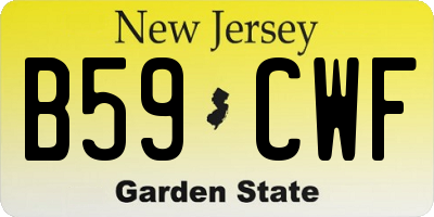 NJ license plate B59CWF