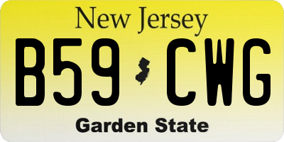 NJ license plate B59CWG