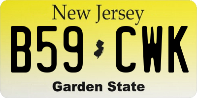 NJ license plate B59CWK
