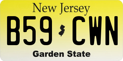 NJ license plate B59CWN