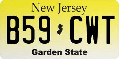 NJ license plate B59CWT