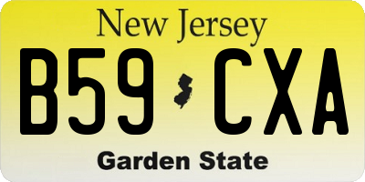 NJ license plate B59CXA