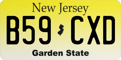 NJ license plate B59CXD