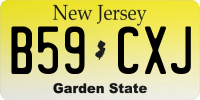 NJ license plate B59CXJ
