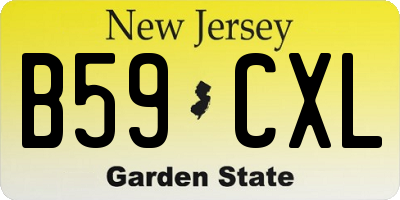 NJ license plate B59CXL