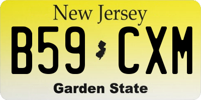 NJ license plate B59CXM
