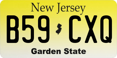 NJ license plate B59CXQ