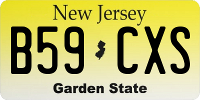NJ license plate B59CXS
