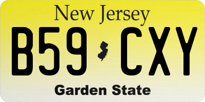 NJ license plate B59CXY