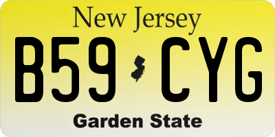 NJ license plate B59CYG