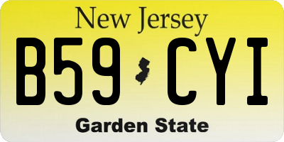 NJ license plate B59CYI