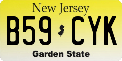 NJ license plate B59CYK
