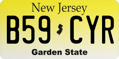 NJ license plate B59CYR