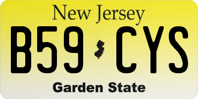 NJ license plate B59CYS