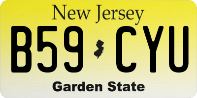 NJ license plate B59CYU