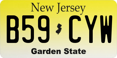 NJ license plate B59CYW