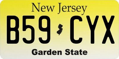 NJ license plate B59CYX