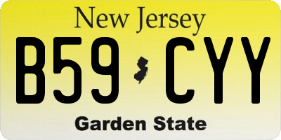 NJ license plate B59CYY