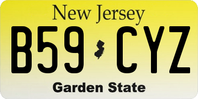 NJ license plate B59CYZ