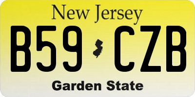 NJ license plate B59CZB